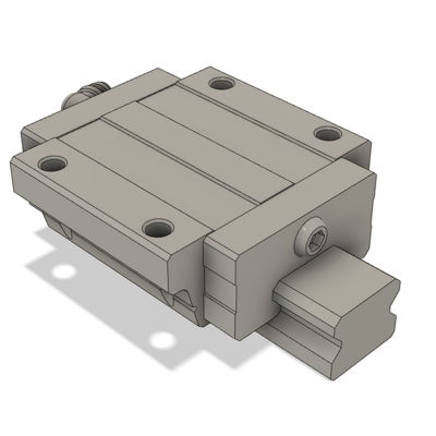 AIRTAC LOW PROFILE RAIL ASSEMBLY<br>LSD 15MM, TOP MOUNT FLANGE, STANDARD BODY, RAIL L = 1000MM, STANDARD PRELOAD, HIGH ACCURACY, QTY: 1 BLOCK